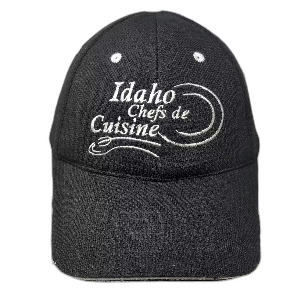 Apollo USA Baseball Cap Black White Idaho Chefs de Cuisine Sysco Fitted Hat OS